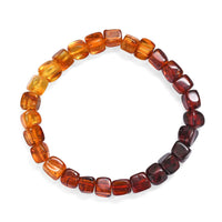 Shades of Amber Beaded Stretch Bracelet
