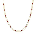Ruby Color Austrian Crystal Necklace (20-22 Inches) in Goldtone - Sticky add to cart bar