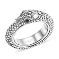 D'Joy Bali Legacy Thai Black Spinel 0.10 ctw Snake Ring in Sterling Silver - Sticky add to cart bar