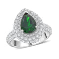 Chairman Collection Certified & Appraised Rhapsody 950 Platinum AAAA Tsavorite Garnet, Diamond (E-F, VS) Ring (Size 7.0) (11.68 g) 4.16 ctw - Sticky add to cart bar