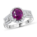 Chairman Collection Certified & Appraised Rhapsody 950 Platinum AAAA Purple Sapphire, Diamond (E-F, VS) Ring (Size 7.0) (8.45 g) 3.25 ctw - Sticky add to cart bar
