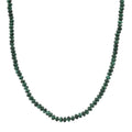 African Malachite 145.00 ctw Roundel Necklace in Goldtone 18-20 Inches - Sticky add to cart bar