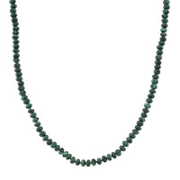African Malachite 145.00 ctw Roundel Necklace in Goldtone 18-20 Inches