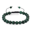 African Malachite 108.00 ctw Beaded Shamballa Bracelet with Cotton Threads (Adjustable) - Sticky add to cart bar