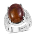 EverTrue Aqua Nueva Moss Solitaire Ring in Stainless Steel (Size 10.0) 13.20 ctw - Sticky add to cart bar