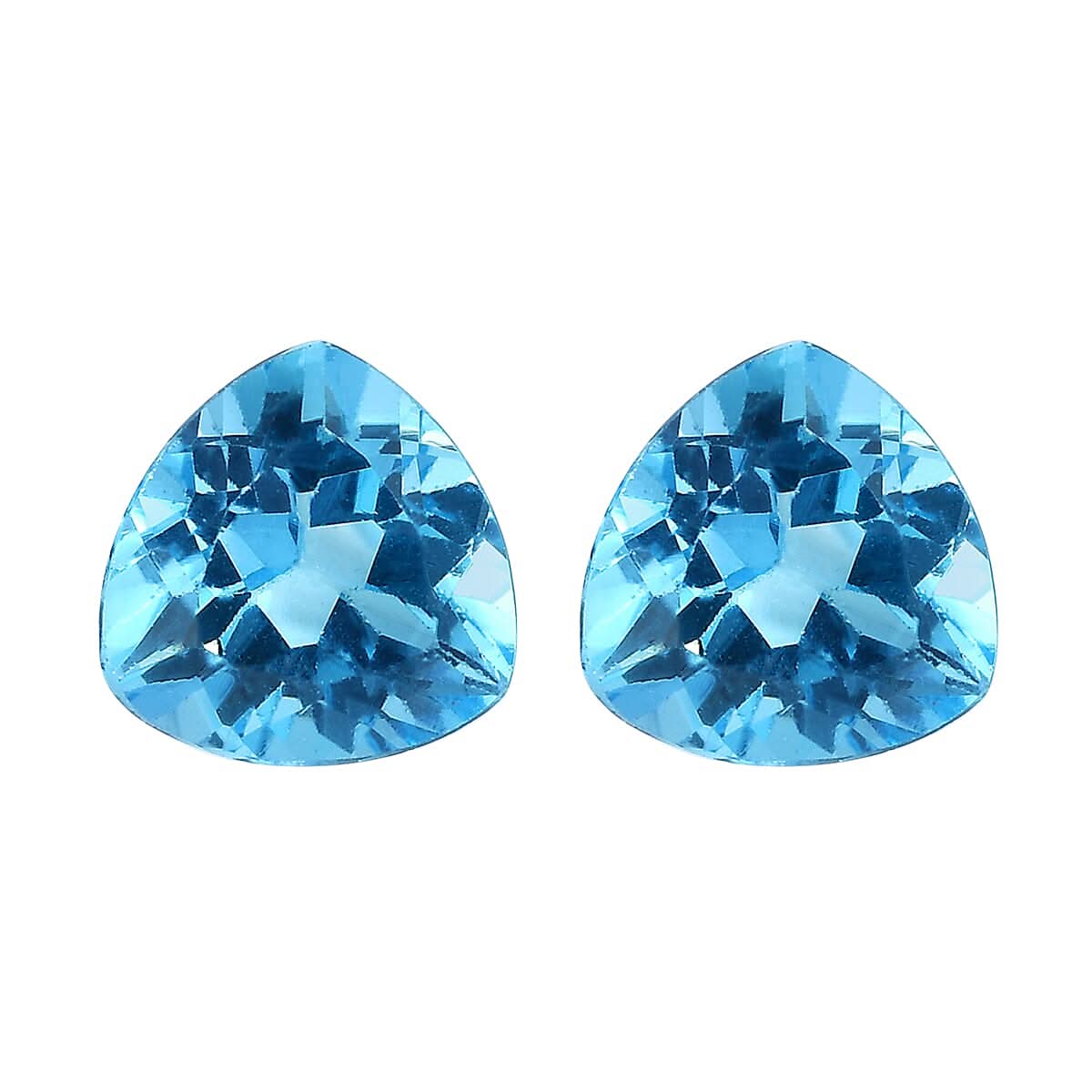 Blue Topaz Set of 2 (Trl 7 mm) 2.78 ctw Loose Gemstone