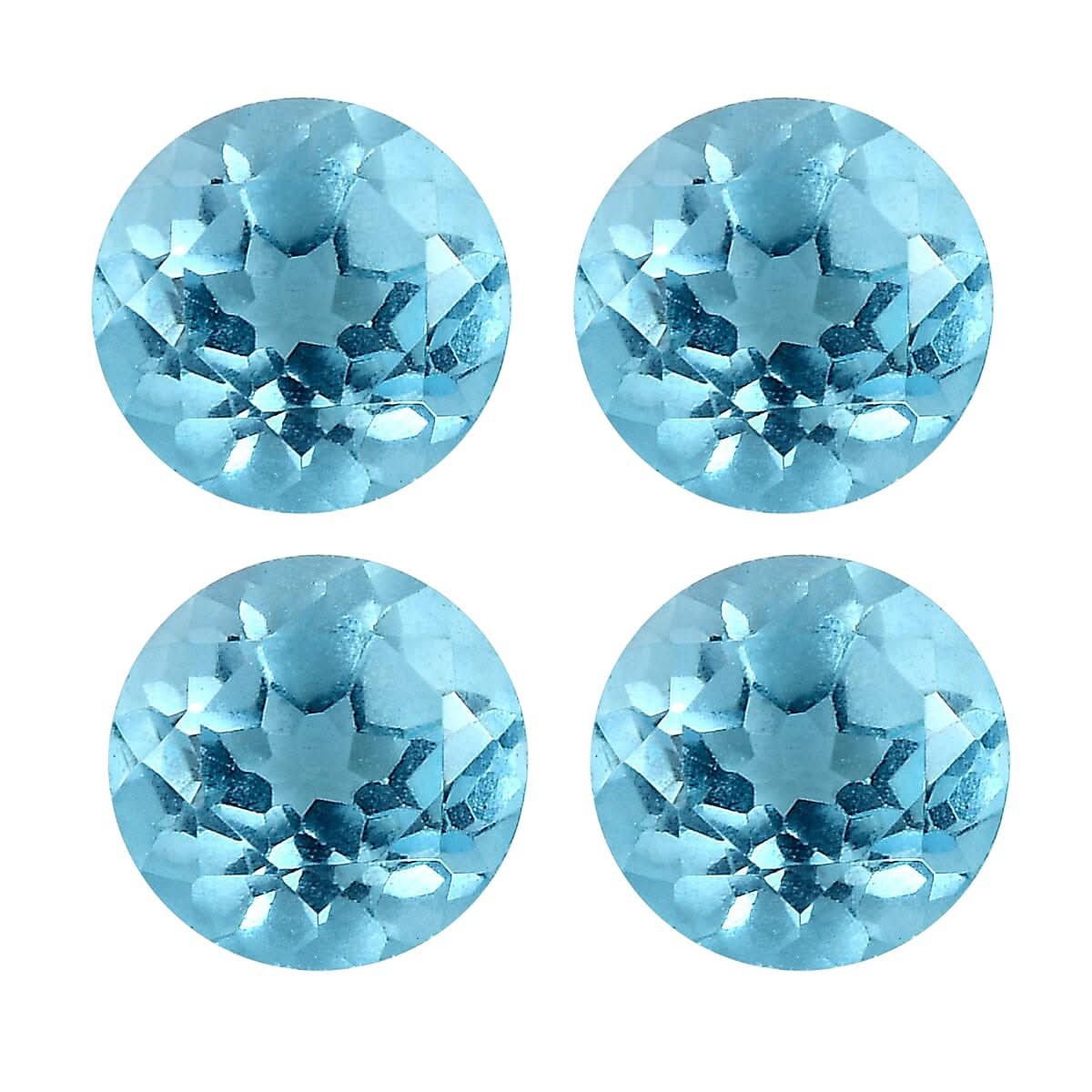 AA Blue Topaz Set of 4 (Rnd 5 mm) 2.16 ctw Loose Gemstone