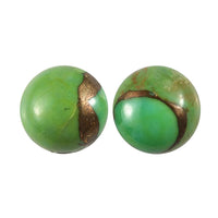 AA Mojave Green Turquoise Set of 2 (Rnd 6 mm) 1.47 ctw