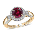 Luxoro AAA Radiant Ember Garnet and G-H I2 Diamond 2.14 ctw Ring in 10K Yellow Gold (Size 10.0) - Sticky add to cart bar