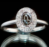 Iliana 18K White Gold Diamond (I2) Mounting Ring (Size 10.0) 0.21 ctw