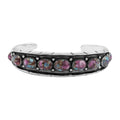 Santa Fe Style Mojave Purple Turquoise 68.00 ctw Cuff Bracelet in Sterling Silver (Adjustable) - Sticky add to cart bar
