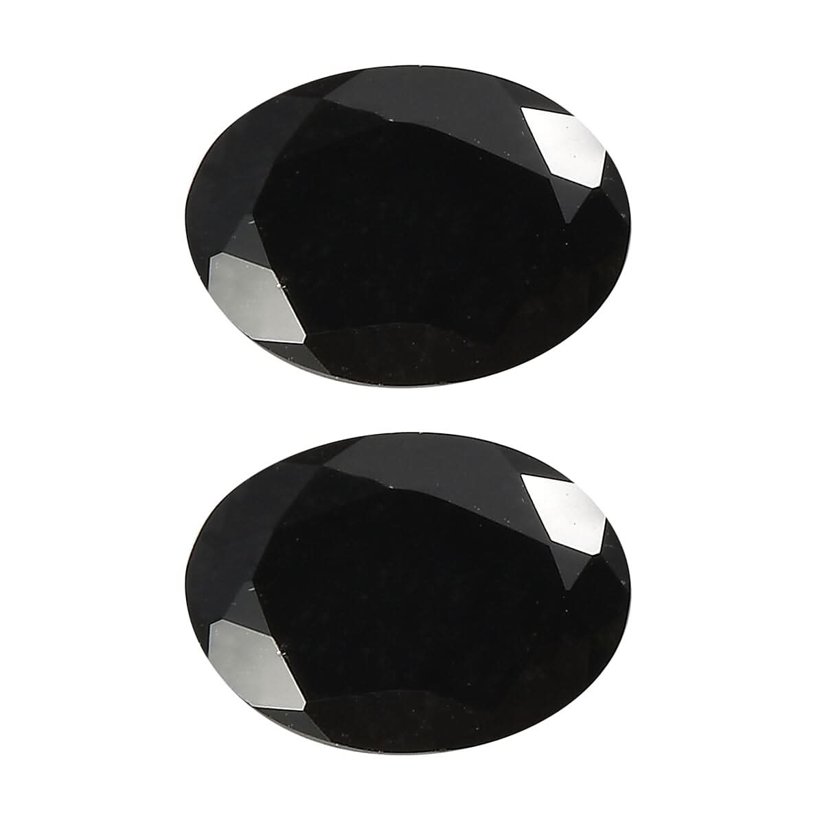 Black Tourmaline Set of 2 (Ovl 7x5 mm) 1.36 ctw Loose Gemstone