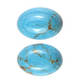 Mojave Blue Turquoise Set of 2 (Ovl 7x5 mm) 1.58 ctw Loose Gemstone - Sticky add to cart bar