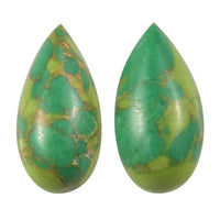 Mojave Green Turquoise Set of 2 (Pear 8x4 mm) 1.25 ctw Loose Gemstone