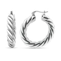 D'Joy Twisted Hoop Earrings in Sterling Silver 6 Grams - Sticky add to cart bar
