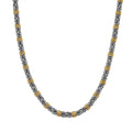 EverTrue Two-Tone Byzantine Chain Necklace in ION Plated YG and Stainless Steel (20.5-22.5 Inches) - Sticky add to cart bar