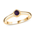 D'Joy Mozambique Garnet Solitaire Ring in 18K Vermeil YG Over Sterling Silver (Size 10.0) 0.35 ctw - Sticky add to cart bar