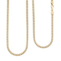 Italian Rhodium and 14K YG Over Sterling Silver Diamond-Cut Vero Lusso 5 Row Necklace 18 Inches 31.7 Grams - Sticky add to cart bar