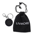 Livmore Black Paw Print Shungite Round Charm for Dogs - Sticky add to cart bar