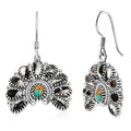 D'Joy Artisan Crafted White Buffalo and Royston Turquoise 6.15 ctw Earrings in Sterling Silver - Sticky add to cart bar