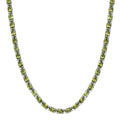 D’Joy Hebei Peridot 35.25 ctw Vine in Garden Necklace in Rhodium Over Sterling Silver 18 Inches - Sticky add to cart bar