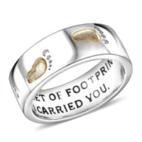 EverTrue Band Ring 18K YG Plated and Platinum Bond (Size 8)