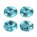 Set of 4 AA Blue Apatite (Ovl 5x4 mm) 1.53 ctw Loose Gemstone - Sticky add to cart bar