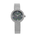 Classic Succession Simulated Diamond Swiss Movement Opal Dial Watch in Platinum Over Copper 1.20 ctw - Sticky add to cart bar