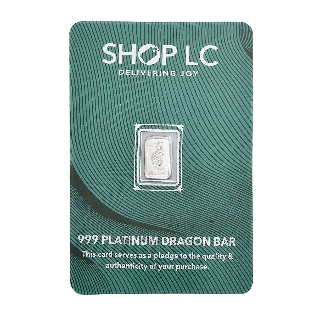 999 Platinum Dragon Bar 1 Grams