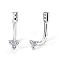 Luxuriant Lab Grown Diamond G-H SI 0.20 ctw Earrings Jacket in Rhodium Over Sterling Silver