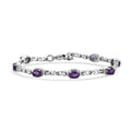 EverTrue African Amethyst Bracelet in Stainless Steel (7.00 In) 3.70 ctw - Sticky add to cart bar
