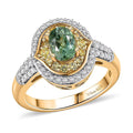 D'Joy Premium Ambanja Demantoid Garnet, Multi Gemstone Ring in 18K Vermeil YG Over Sterling Silver (Size 6.0) 1.70 ctw - Sticky add to cart bar