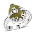 D'Joy Connemara Marble 9.00 ctw Solitaire Ring in Platinum Over Sterling Silver (Size 10.0) - Sticky add to cart bar