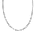 Made In Italy Sterling Silver Flat Cuban Chain Necklace (18 Inches) (13.1 g) - Sticky add to cart bar