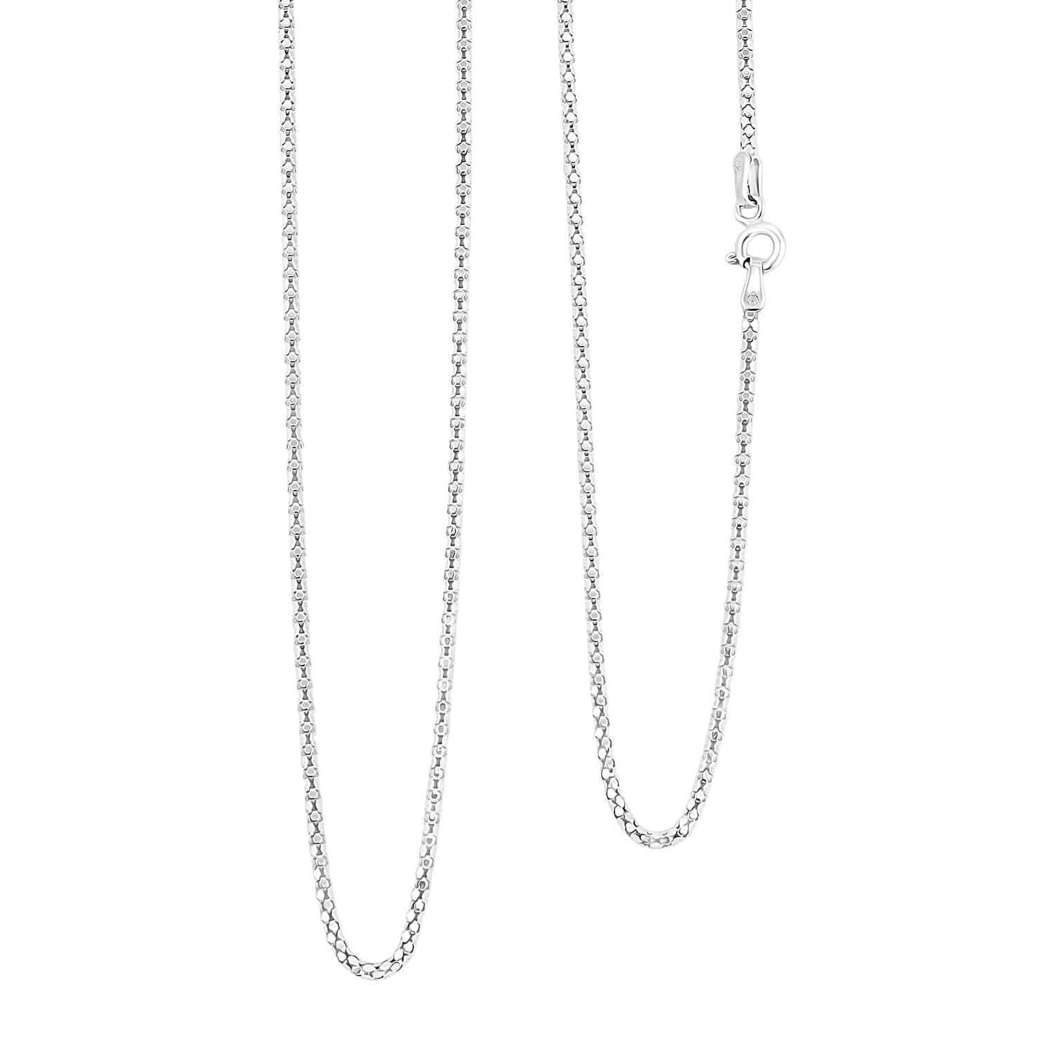 Made In Italian Sterling Silver Coryana Chain Necklace 30 Inches 4.30 Grams