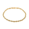 Made In Italy 14K YG Over Sterling Silver Rope Chain Bracelet (7.00 In) (5.30 g) - Sticky add to cart bar