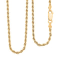 Made In Italian 14K YG Over Sterling Silver Rope Chain Necklace 8 Grams 16 Inches - Sticky add to cart bar