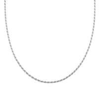 Made In Italian Sterling Silver Rope Chain Necklace (18 Inches) (9 g)