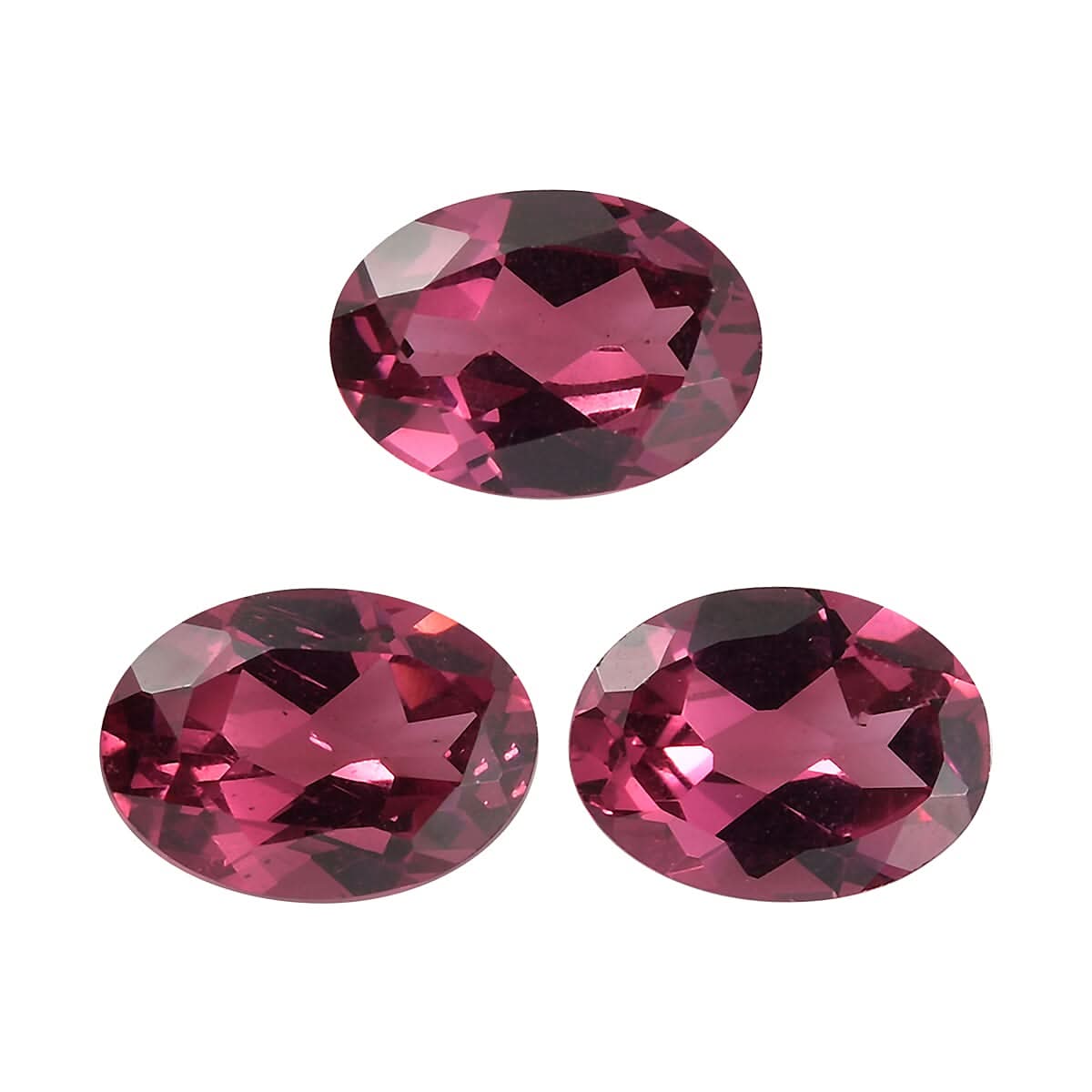 Orissa Rose Garnet Set of 3 (Ovl 7x5 mm) 2.51 ctw Loose Gemstone