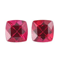 Set of 2 Lab Created Ruby (Cush 6x6 mm) 2.07 ctw Loose Gemstone - Sticky add to cart bar
