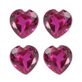 Set of 4 Lab Created Ruby (Hrt 6 mm) 3.74 ctw Loose Gemstone - Sticky add to cart bar
