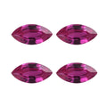 Set of 4 Lab Created Ruby (Mrq 5x2.5 mm) 0.64 ctw Loose Gemstone - Sticky add to cart bar