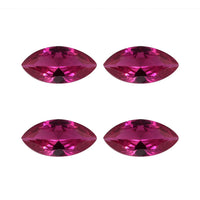 Set of 4 Lab Created Ruby (Mrq 8x4 mm) 2.11 ctw Loose Gemstone