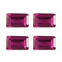 Set of 4 Premium Lab Created Ruby (Oct 5x3 mm) 1.56 ctw Loose Gemstone