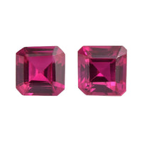 Set of 2 Lab Created Ruby (Oct 5x5 mm) 1.43 ctw Loose Gemstone