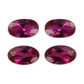 Set of 4 Lab Created Ruby (Oval 5x3 mm) 0.93 ctw Loose Gemstone - Sticky add to cart bar