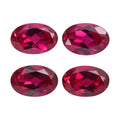 Set of 4 Lab Created Ruby (Oval 6x4 mm) 2.38 ctw Loose Gemstone - Sticky add to cart bar