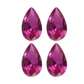 Set of 4 Lab Created Ruby (Pear 5x3 mm) 0.80 ctw Loose Gemstone - Sticky add to cart bar
