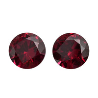 Set of 2 AA Lab Created Ruby (Rnd 4.75 mm) 0.90 ctw Loose Gemstone