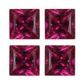 Set of 4 Lab Created Ruby (Sqr 5 mm) 3.23 ctw Loose Gemstone - Sticky add to cart bar